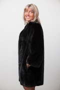 Long swinger mink coat