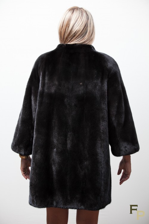 Long swinger mink coat