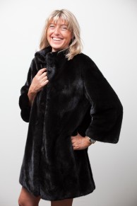 Long swinger mink coat