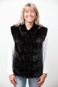 Black mink Jacket Four in One