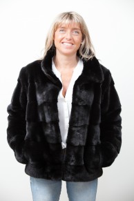 Veste Transformable en Vison Noir Blackglama