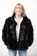 Black mink Jacket Four in One