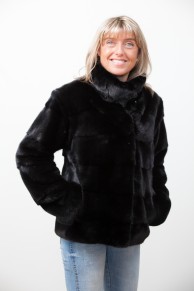 Black mink Jacket Four in One