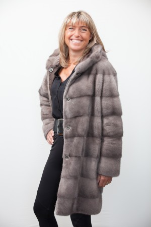 silver blue mink coat
