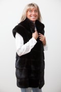 Long Black Mink Vest