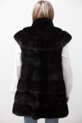 Long Black Mink Vest