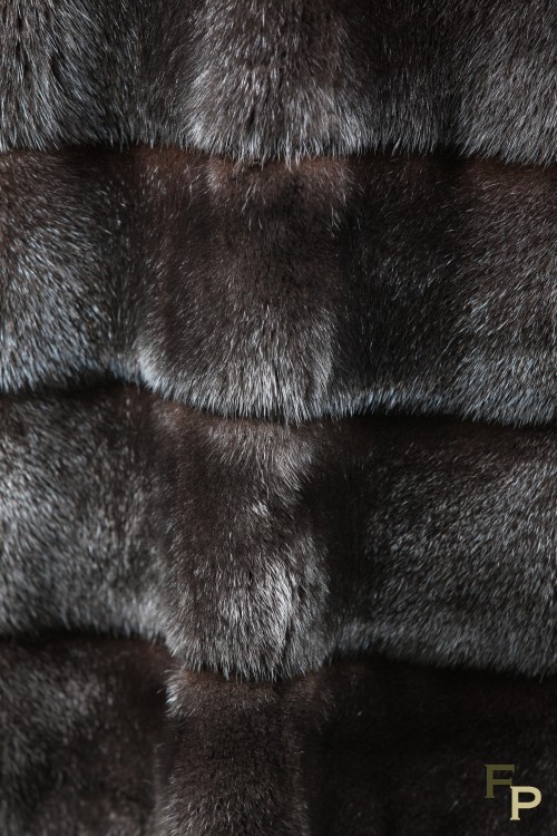 Longue Veste de Vison Noir