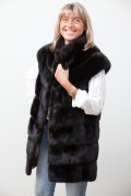 Long Black Mink Vest