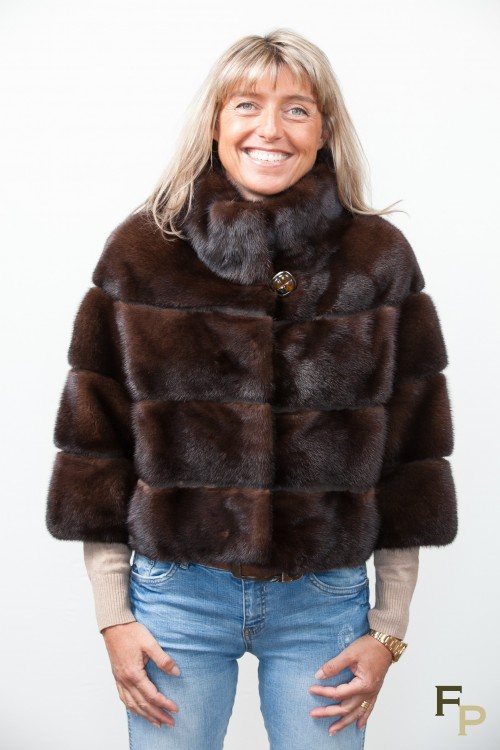 Veste de Vison Marron