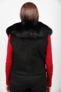 Short Sleevless Vest in Fox Fur and Lamb