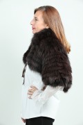 Boléro in Black and Brown Fox Fur