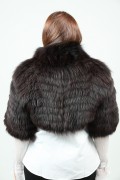 Boléro in Black and Brown Fox Fur