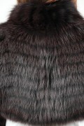 Boléro in Black and Brown Fox Fur