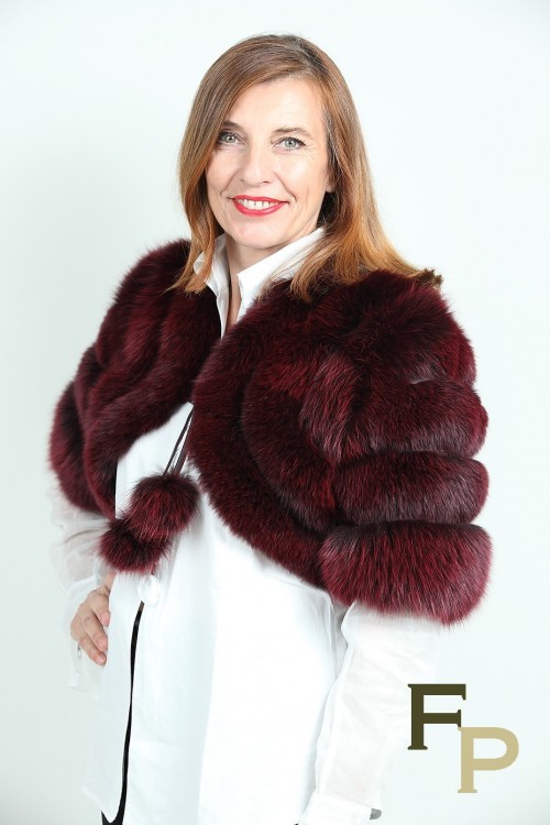 Boléro in Bordeaux Fox and Leather