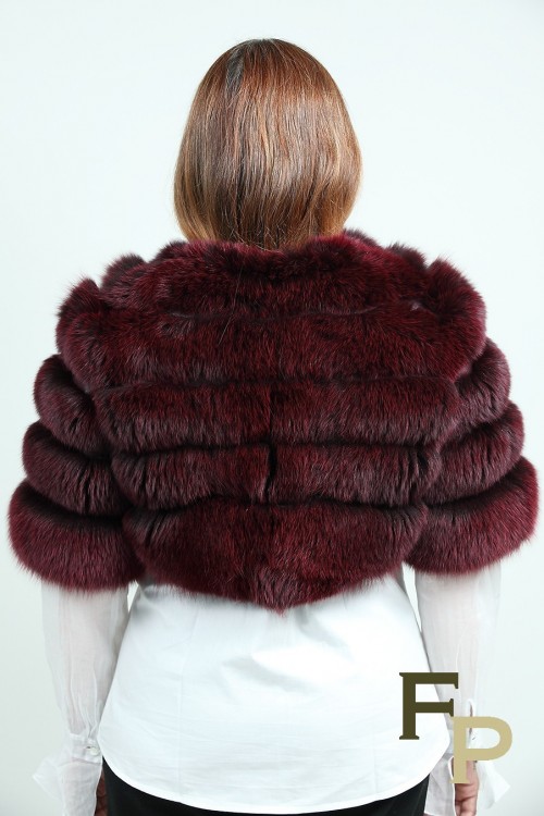 Boléro in Bordeaux Fox and Leather