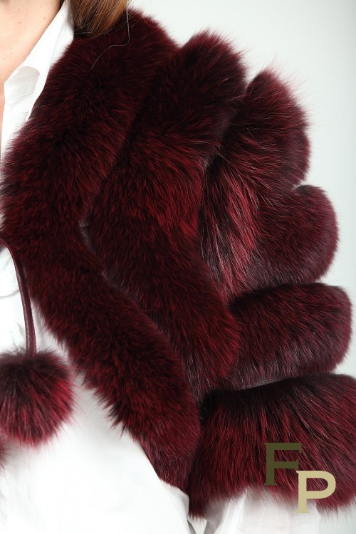 Boléro in Bordeaux Fox and Leather