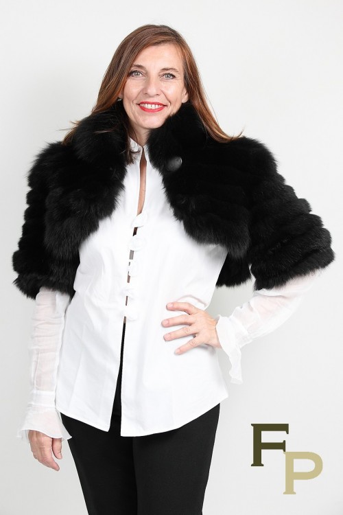 Boléro in Bordeaux Fox and Leather