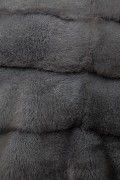 Veste de vison gris fumé