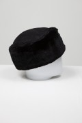 Black Hat in Rex Rabbit Fur and Shearling
