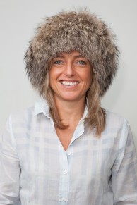 Brown Hat in Finn Raccoon and Leather