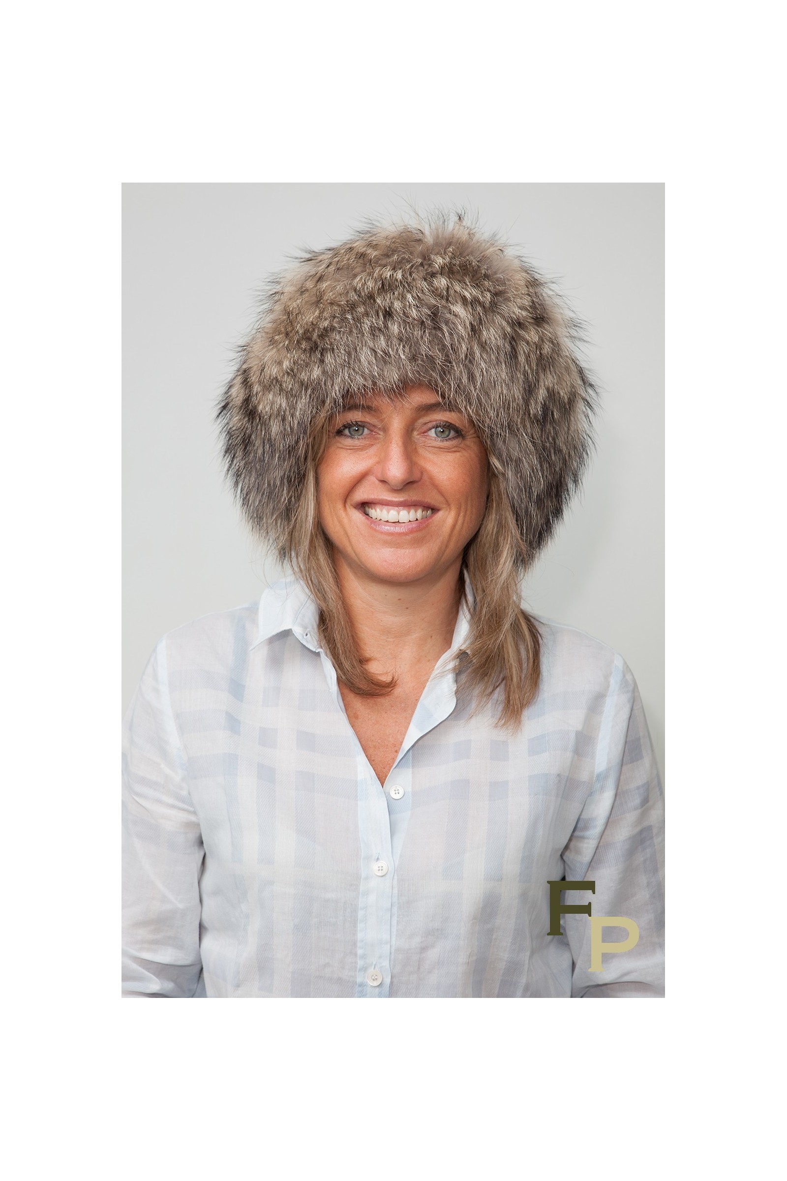 Toque en Finn Raccoon et Cuir Marron