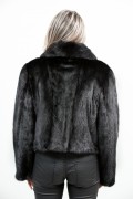 Black Mink Jacket with Crissy Collar