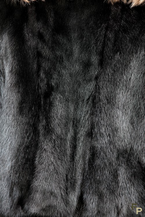 Black Mink Jacket with Crissy Collar