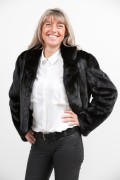 Black Mink Jacket with Crissy Collar