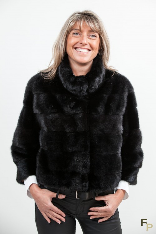 Black Mink Jacket with 7/8eme Sleeves