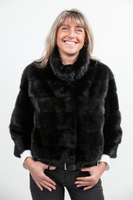 Black Mink Jacket with 7/8eme Sleeves