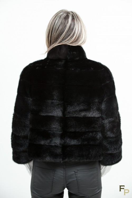 Black Mink Jacket with 7/8eme Sleeves