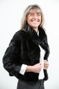 Black Mink Jacket with 7/8eme Sleeves