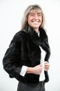 Black Mink Jacket with 7/8eme Sleeves