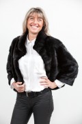 Black Mink Jacket with 7/8eme Sleeves