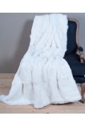 Natural White Rabbit Fur Blanket