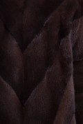 Long Mink Coat Colour "Sable" with Hood