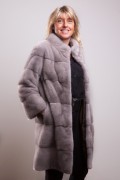 Silver Blue Mink Coat signed Casiani