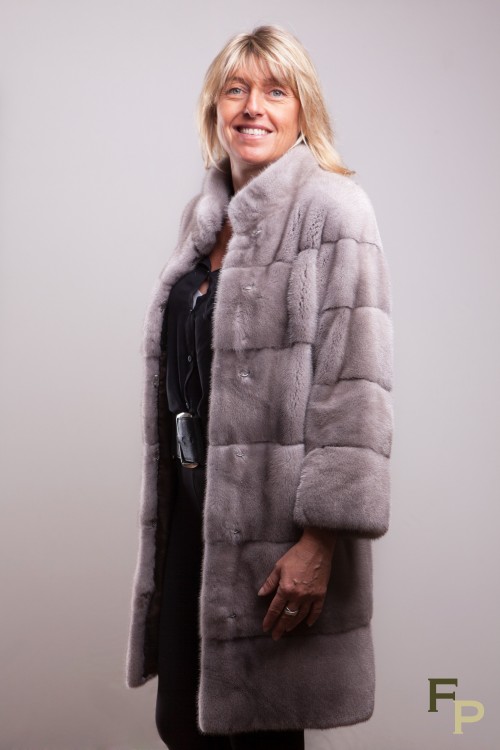 Manteau de Vison Silver Blue sign&eacute; Casiani