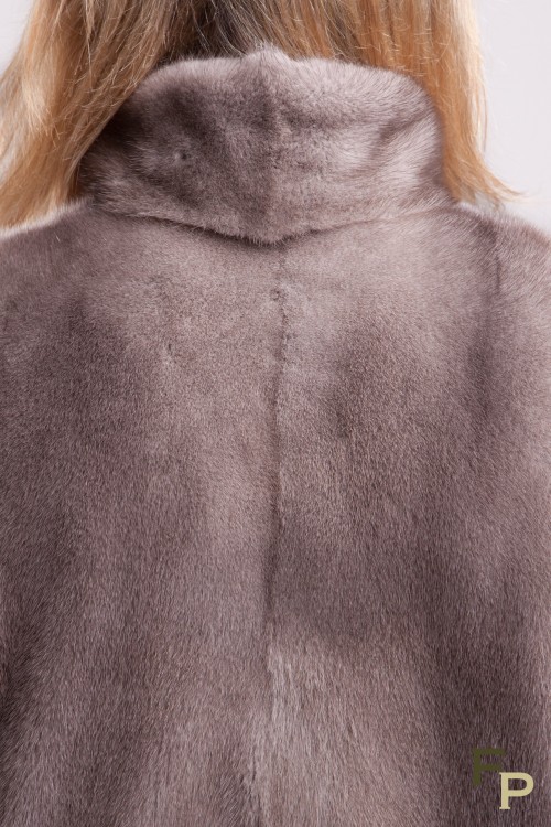 Veste de Vison Silver Blue en Pleine Peau