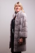 Silver Blue Mink Coat signed Casiani