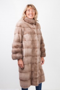 Pastel Mink and Martens Fur Coat