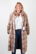 Pastel Mink and Martens Fur Coat