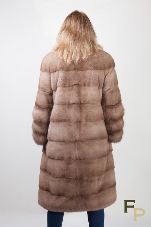 Pastel Mink and Martens Fur Coat