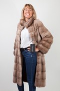 Pastel Mink and Martens Fur Coat