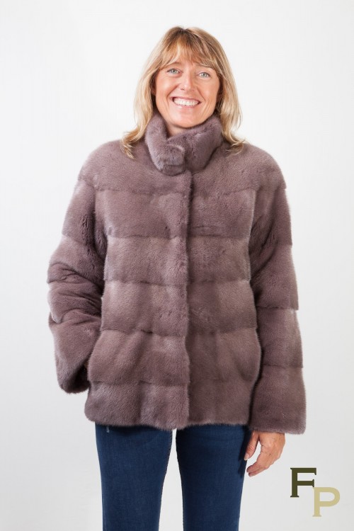 Veste de Vison Gris Iron