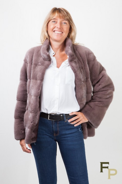 Iron Grey Mink Jacket