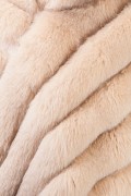 Beige Leather Poncho and Fox Fur by Casiani