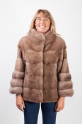 Pastel Mink and Martens Fur Jacket