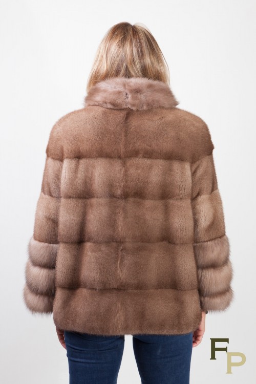 Pastel Mink and Martens Fur Jacket