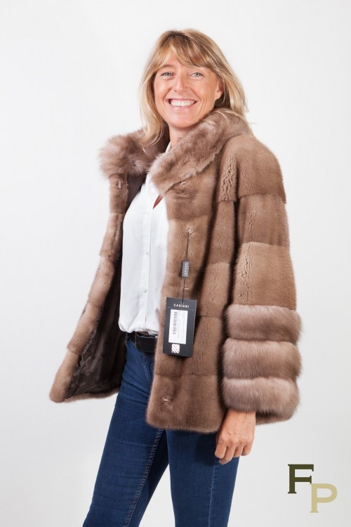 Pastel Mink and Martens Fur Jacket